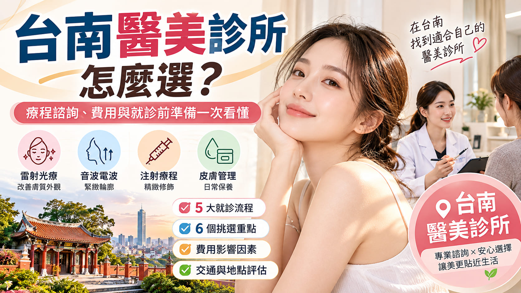 台南醫美診所怎麼選?療程諮詢、費用與就診前準備一次看懂